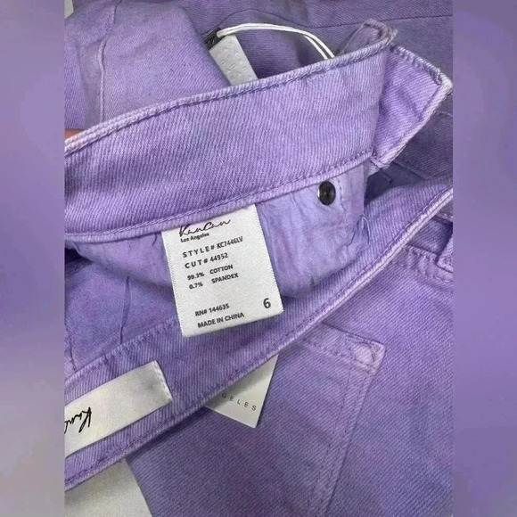 Kancan Zandria Ultra High Rise 90’s Straight Leg Jean size 6/28 in Lavender - Picture 8 of 12